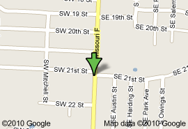 Map to Oak Grove Municipal Court in Oak Grove Missouri