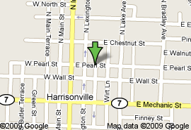Map to Harrisonville Missouri Municipal Court