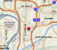 Map to North Kansas City Municipal Court